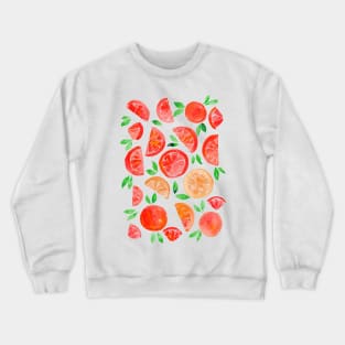 Watercolor grapefruit - orange Crewneck Sweatshirt